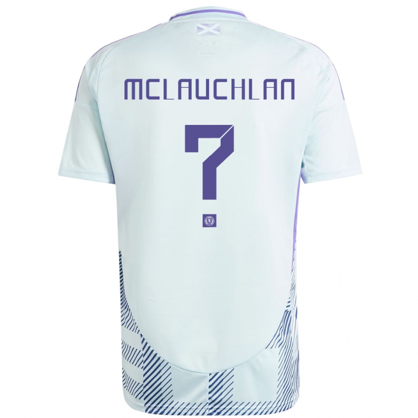 Niño Fútbol Camiseta Escocia Rachel Mclauchlan #0 Azul Menta Claro 2ª Equipación 24-26