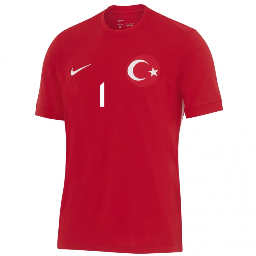 Niño Fútbol Camiseta Turquía Selda Akgöz #1 Rojo 2ª Equipación 24-26