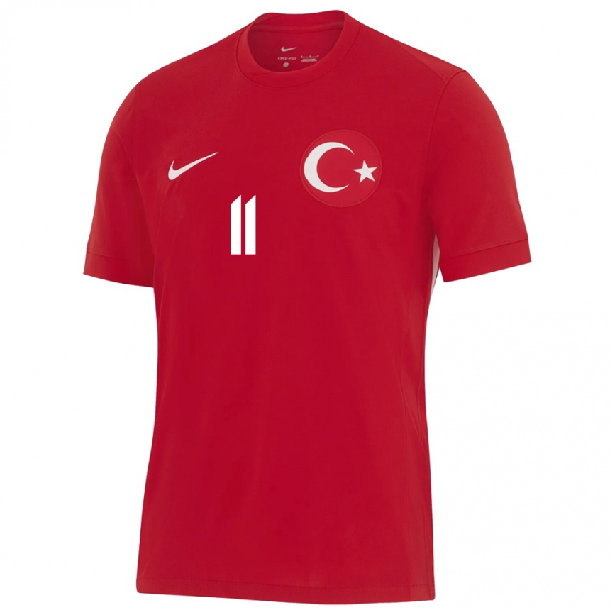 Niño Fútbol Camiseta Turquía Emir Bars #11 Rojo 2ª Equipación 24-26