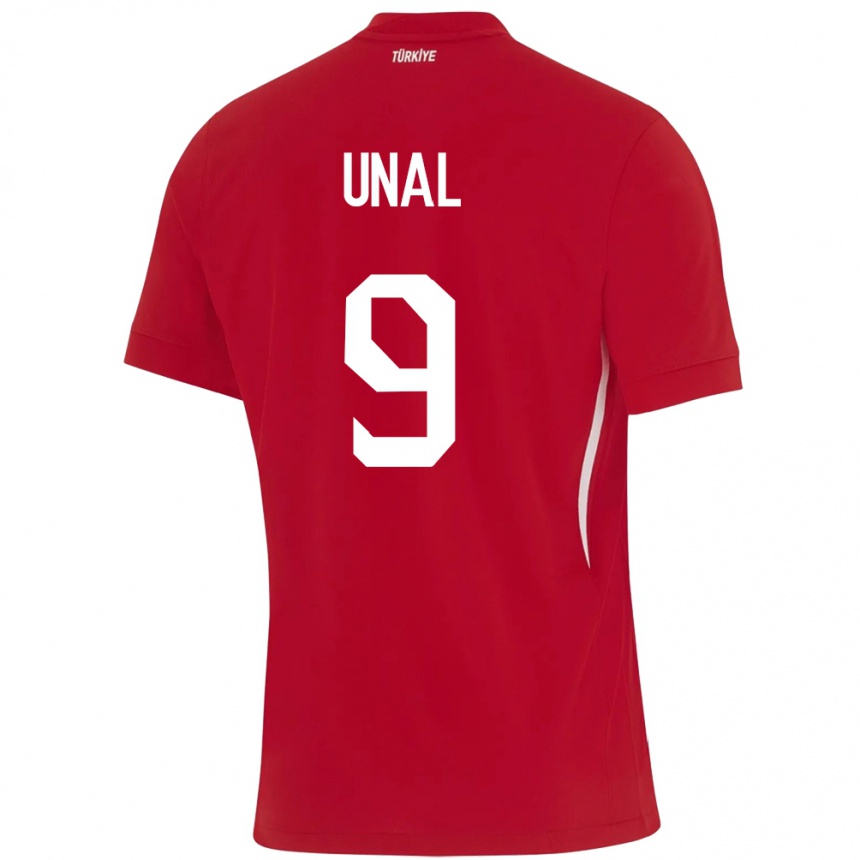 Niño Fútbol Camiseta Turquía Enes Ünal #9 Rojo 2ª Equipación 24-26