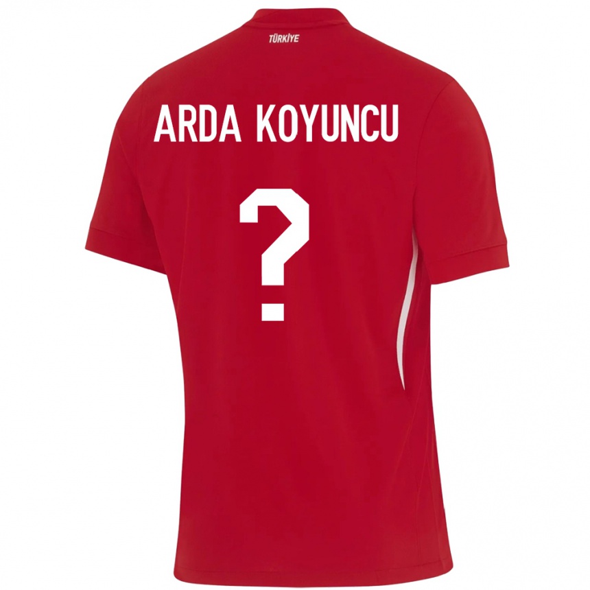 Niño Fútbol Camiseta Turquía Efe Arda Koyuncu #0 Rojo 2ª Equipación 24-26