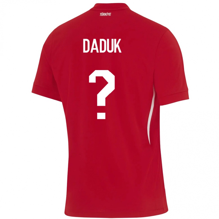 Niño Fútbol Camiseta Turquía Emir Dadük #0 Rojo 2ª Equipación 24-26