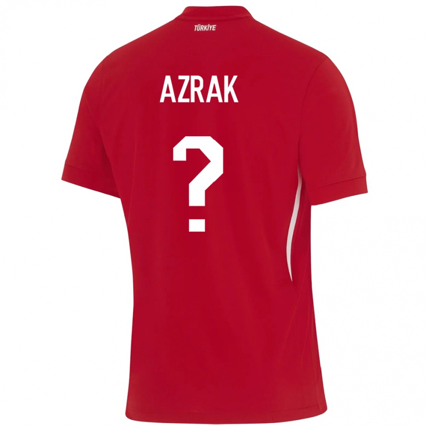 Niño Fútbol Camiseta Turquía Yunus Azrak #0 Rojo 2ª Equipación 24-26