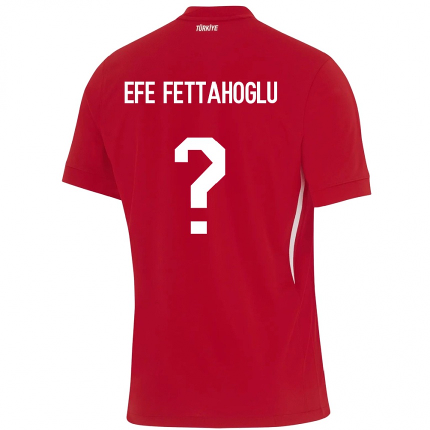 Niño Fútbol Camiseta Turquía Adnan Efe Fettahoğlu #0 Rojo 2ª Equipación 24-26