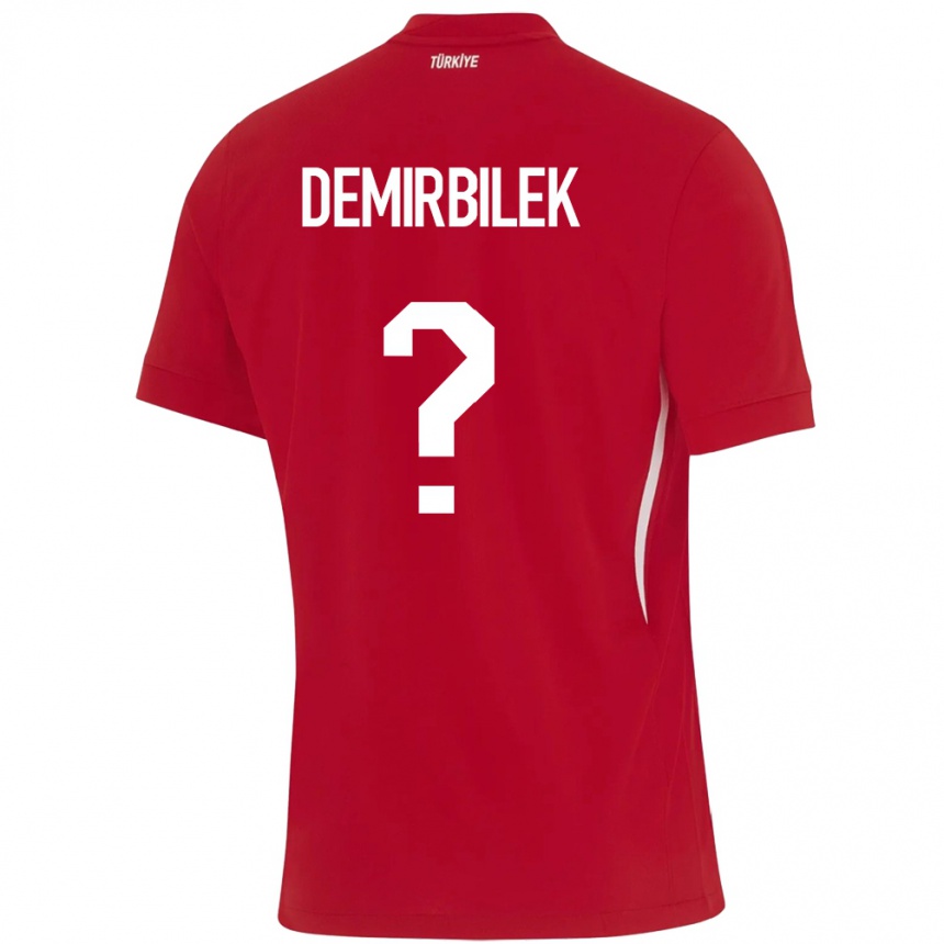 Niño Fútbol Camiseta Turquía Ali Demirbilek #0 Rojo 2ª Equipación 24-26