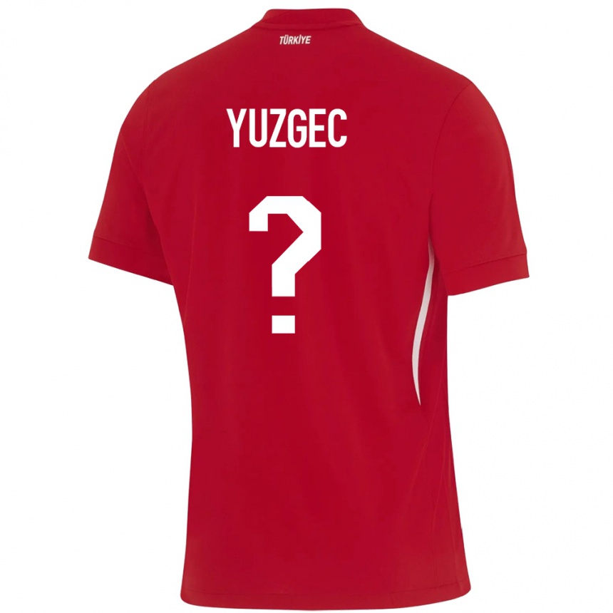 Niño Fútbol Camiseta Turquía Ada Yüzgeç #0 Rojo 2ª Equipación 24-26