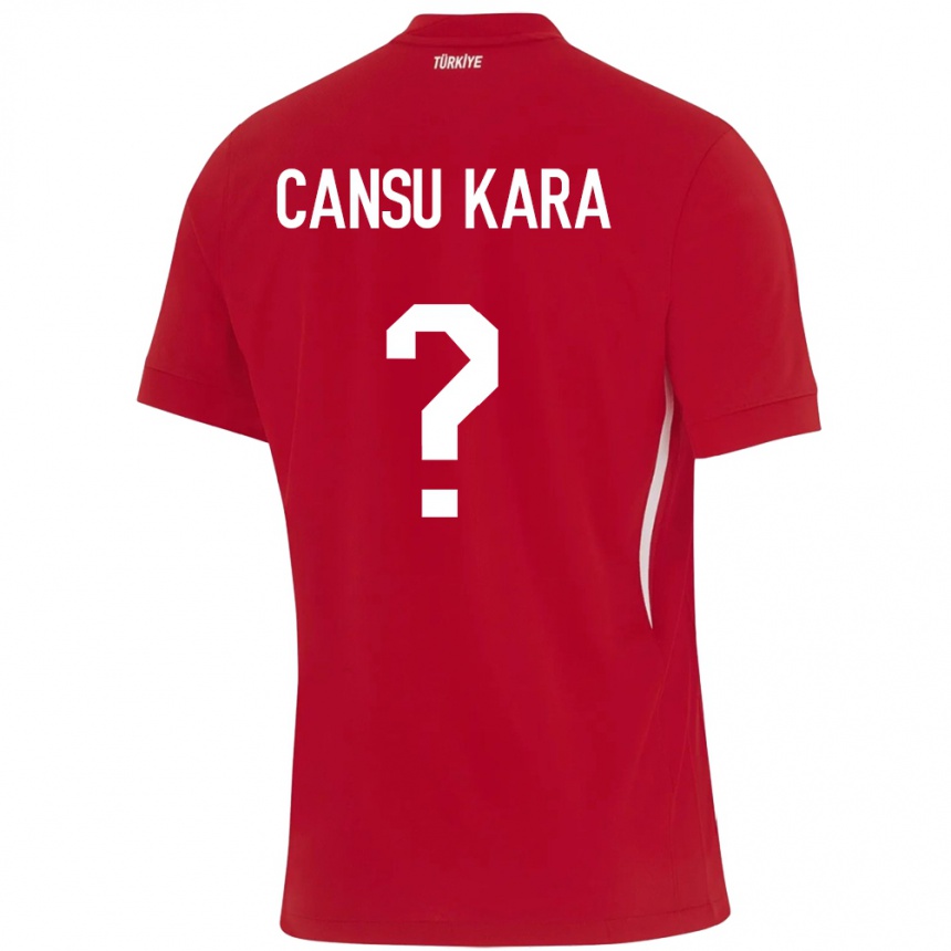 Niño Fútbol Camiseta Turquía İlayda Cansu Kara #0 Rojo 2ª Equipación 24-26