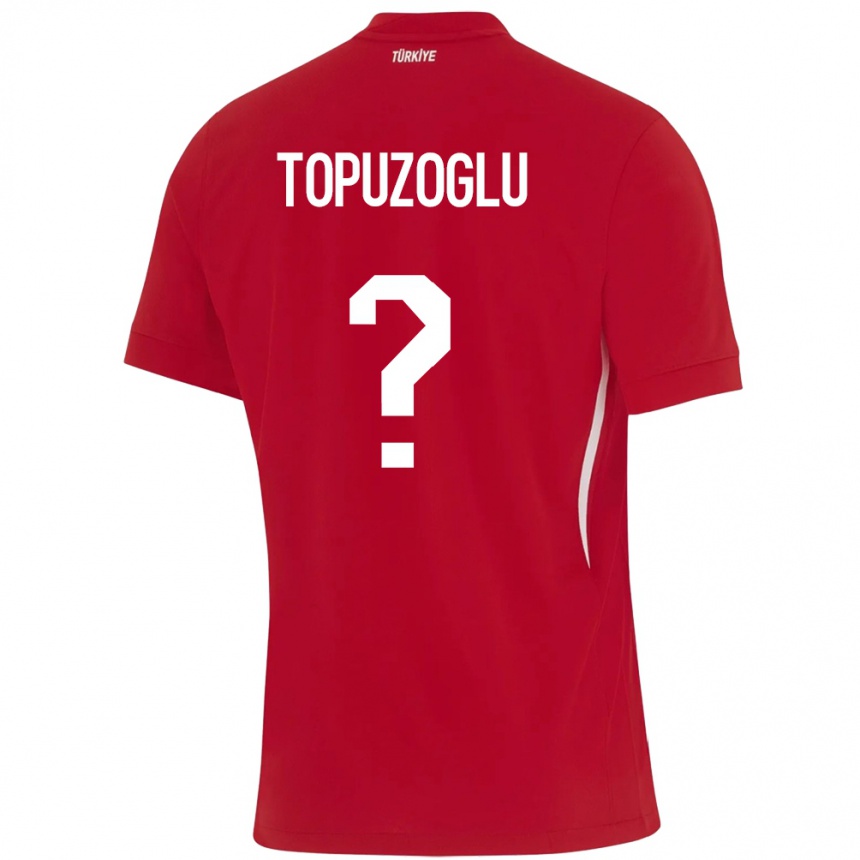 Niño Fútbol Camiseta Turquía Berna Topuzoğlu #0 Rojo 2ª Equipación 24-26