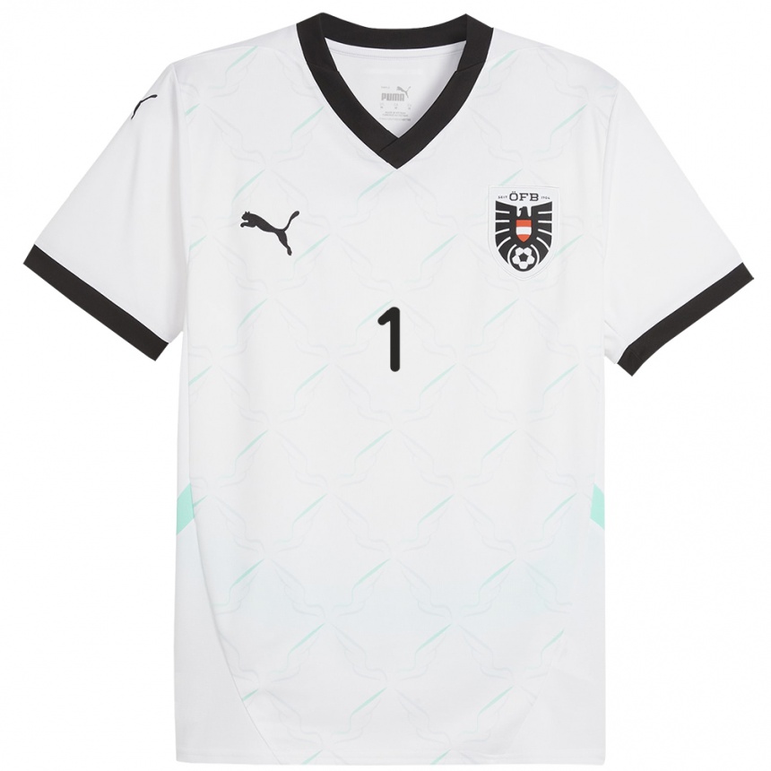 Niño Fútbol Camiseta Austria Nikolas Polster #1 Blanco 2ª Equipación 24-26