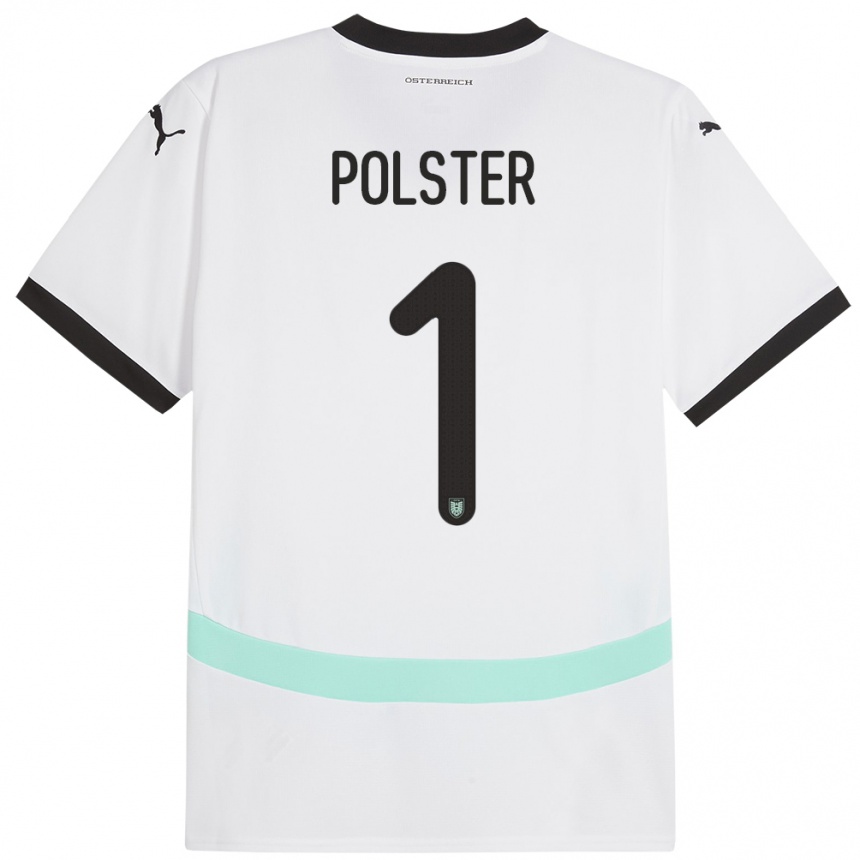 Niño Fútbol Camiseta Austria Nikolas Polster #1 Blanco 2ª Equipación 24-26