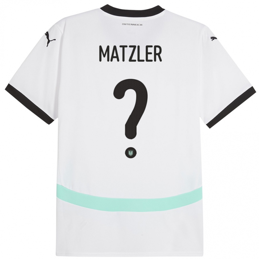 Niño Fútbol Camiseta Austria Leo Mätzler #0 Blanco 2ª Equipación 24-26