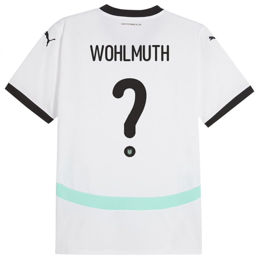 Niño Fútbol Camiseta Austria Fabian Wohlmuth #0 Blanco 2ª Equipación 24-26