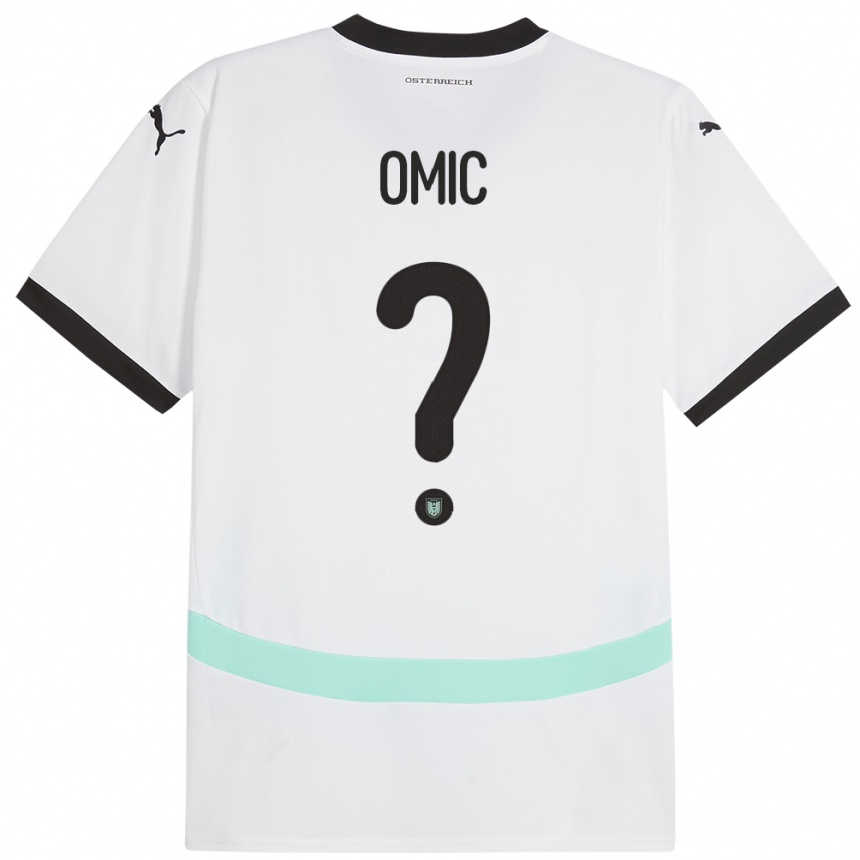 Niño Fútbol Camiseta Austria Ervin Omic #0 Blanco 2ª Equipación 24-26