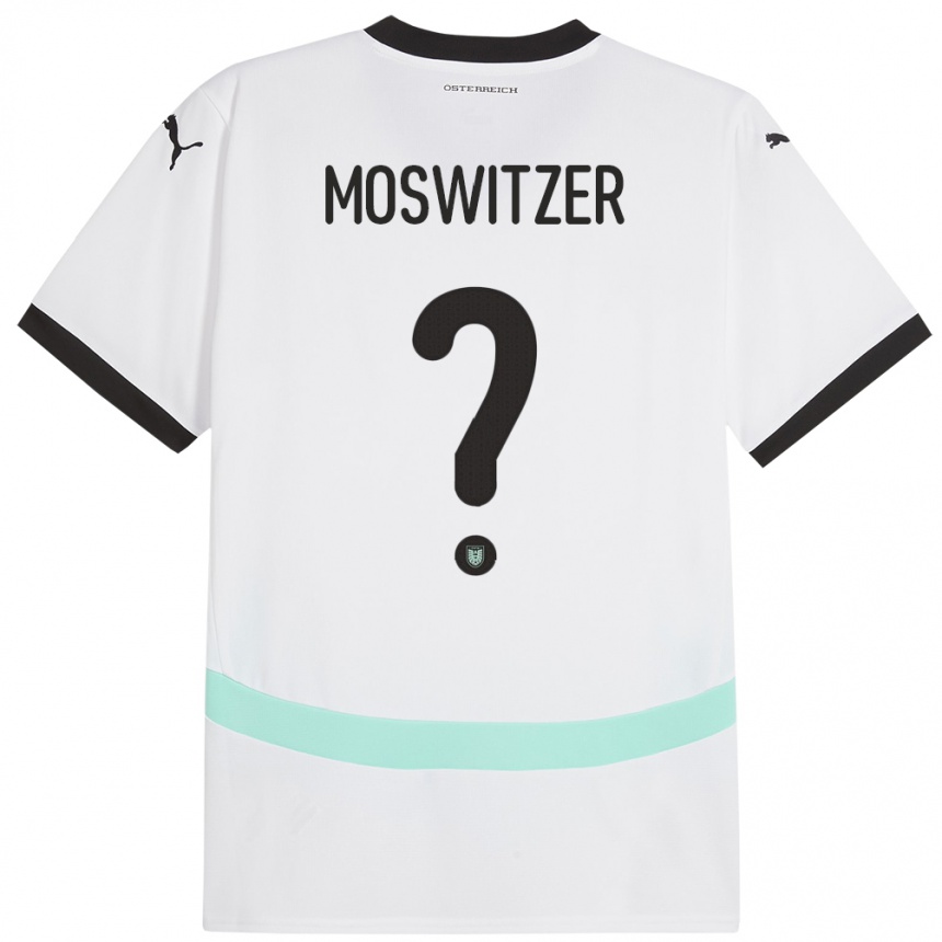 Niño Fútbol Camiseta Austria Marcel Moswitzer #0 Blanco 2ª Equipación 24-26