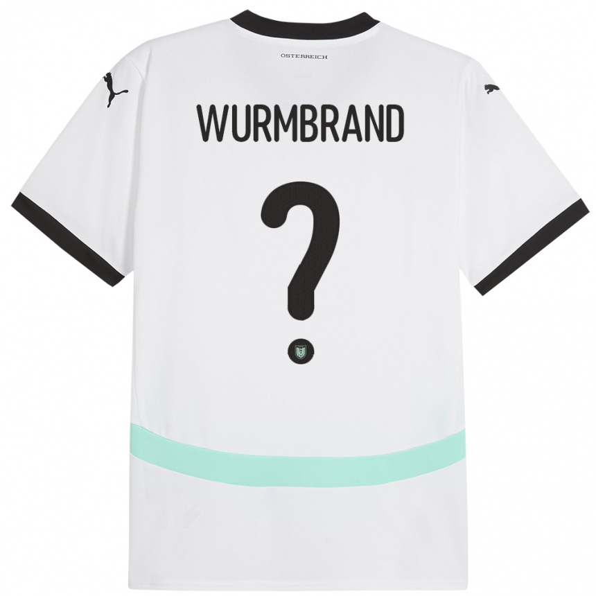 Niño Fútbol Camiseta Austria Nikolaus Wurmbrand #0 Blanco 2ª Equipación 24-26