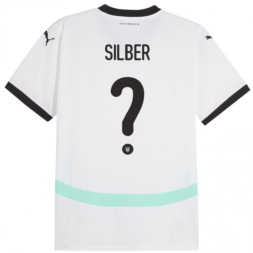 Niño Fútbol Camiseta Austria Fabian Silber #0 Blanco 2ª Equipación 24-26