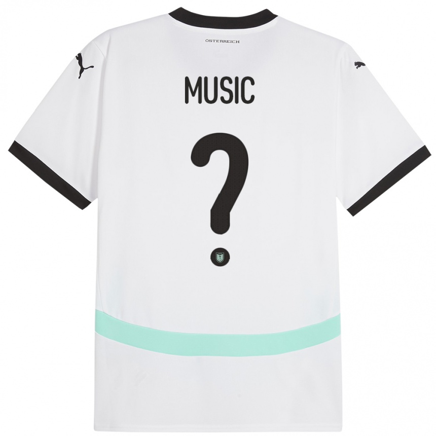 Niño Fútbol Camiseta Austria Ensar Music #0 Blanco 2ª Equipación 24-26