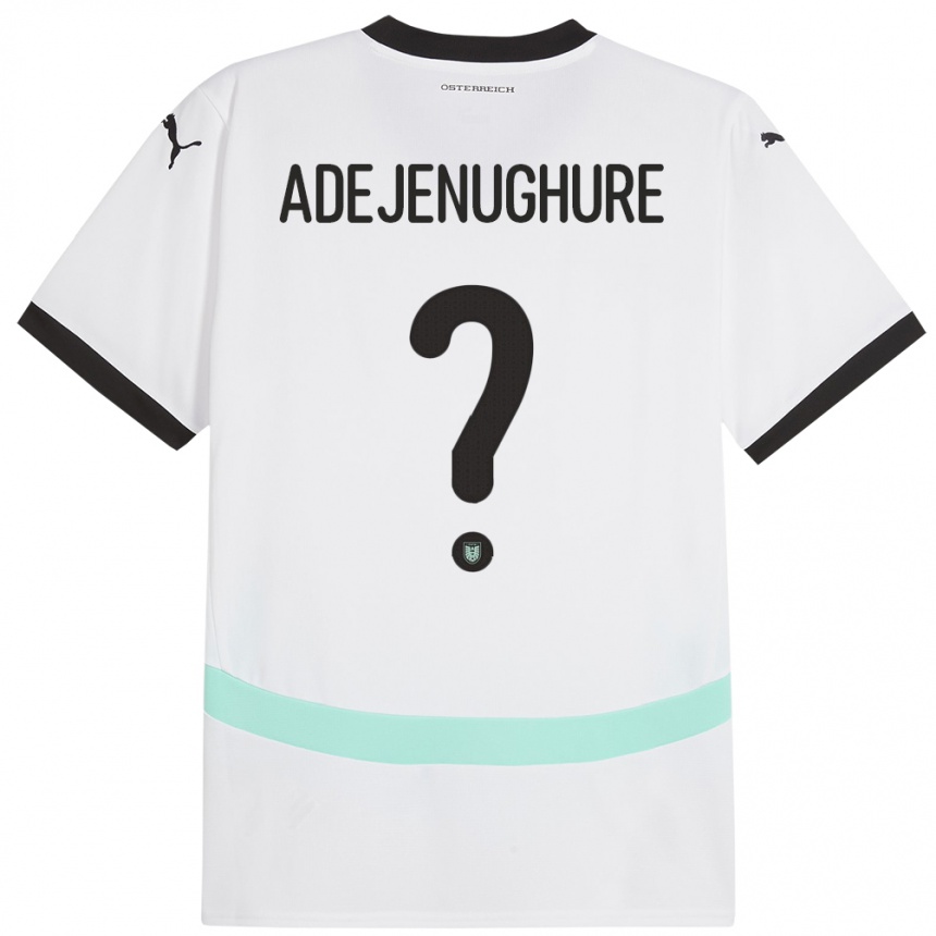 Niño Fútbol Camiseta Austria Oghenetejiri Adejenughure #0 Blanco 2ª Equipación 24-26