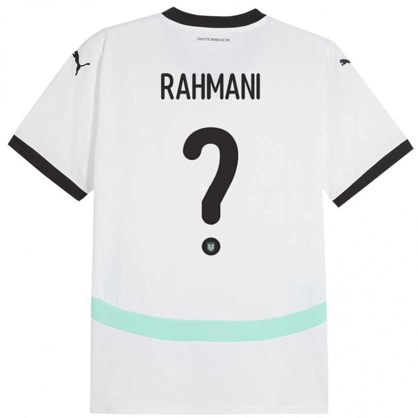 Niño Fútbol Camiseta Austria Edvin Rahmani #0 Blanco 2ª Equipación 24-26