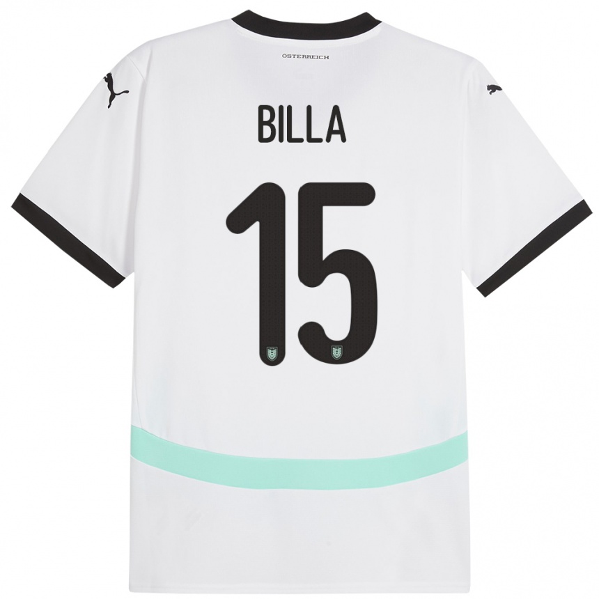 Niño Fútbol Camiseta Austria Nicole Billa #15 Blanco 2ª Equipación 24-26