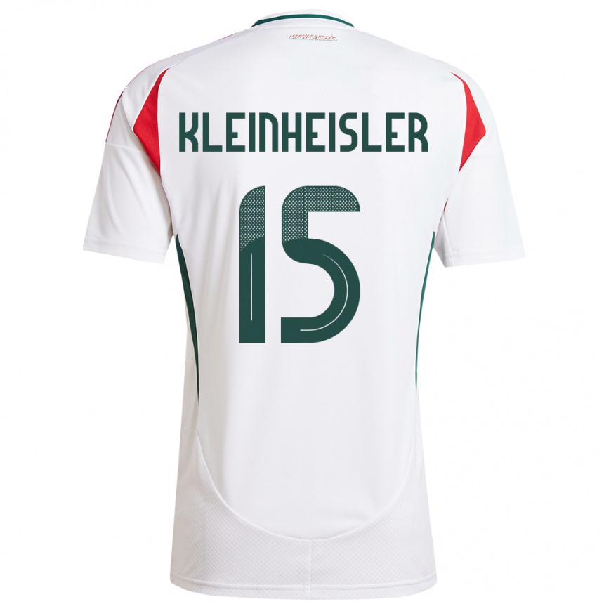 Niño Fútbol Camiseta Hungría László Kleinheisler #15 Blanco 2ª Equipación 24-26