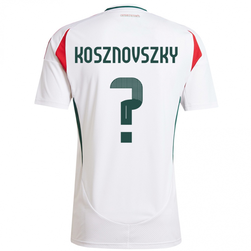 Niño Fútbol Camiseta Hungría Márk Kosznovszky #0 Blanco 2ª Equipación 24-26