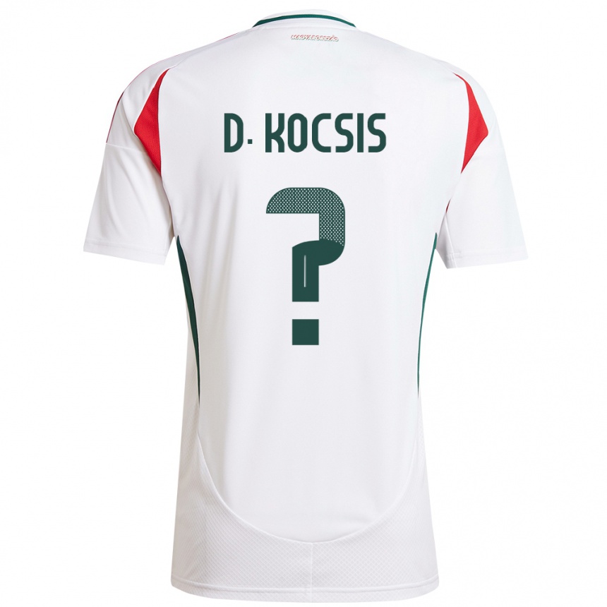 Niño Fútbol Camiseta Hungría Dominik Kocsis #0 Blanco 2ª Equipación 24-26