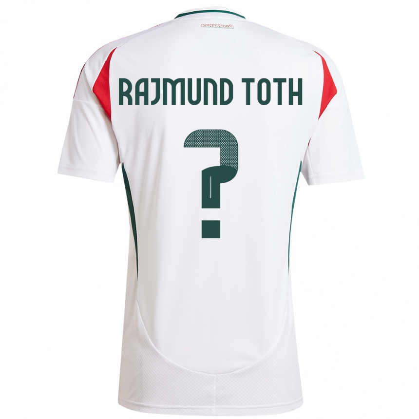 Niño Fútbol Camiseta Hungría Rajmund Tóth #0 Blanco 2ª Equipación 24-26
