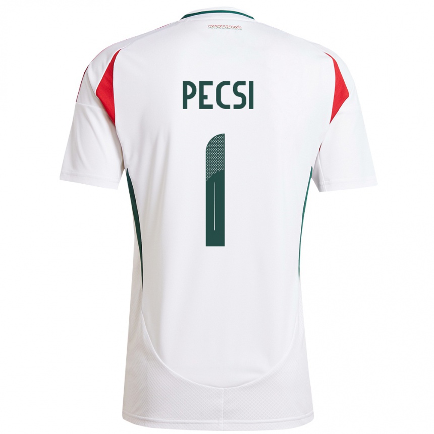 Niño Fútbol Camiseta Hungría Ármin Pécsi #1 Blanco 2ª Equipación 24-26