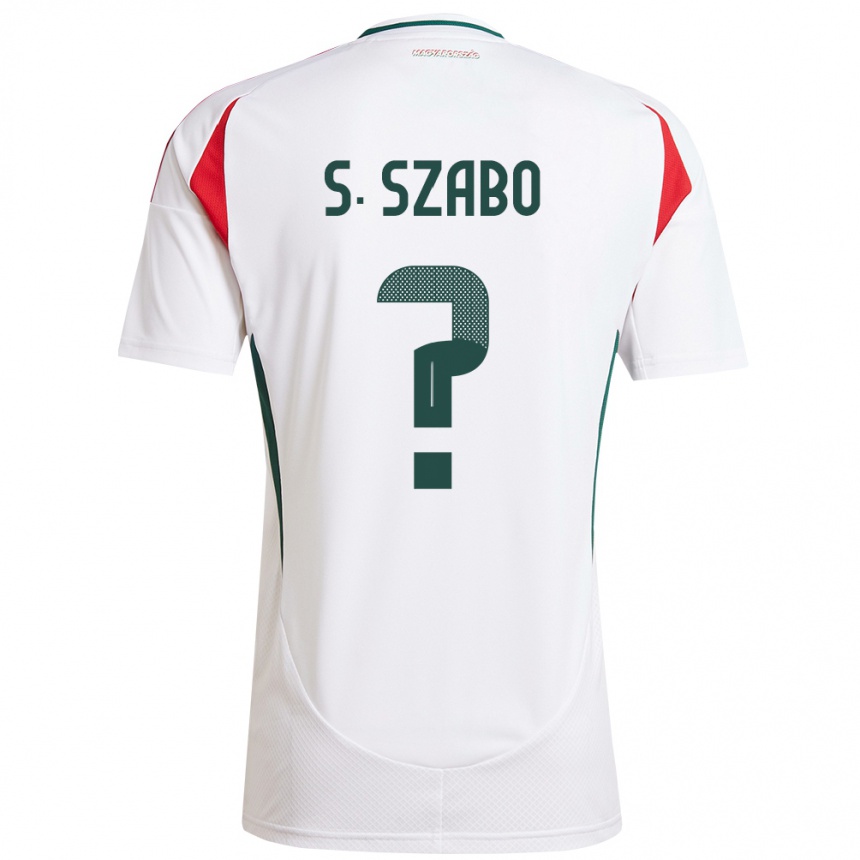 Niño Fútbol Camiseta Hungría Szilárd Szabó #0 Blanco 2ª Equipación 24-26