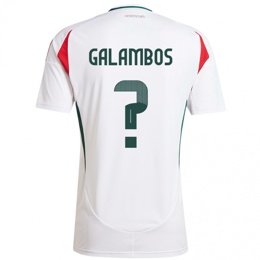 Niño Fútbol Camiseta Hungría János Galambos #0 Blanco 2ª Equipación 24-26