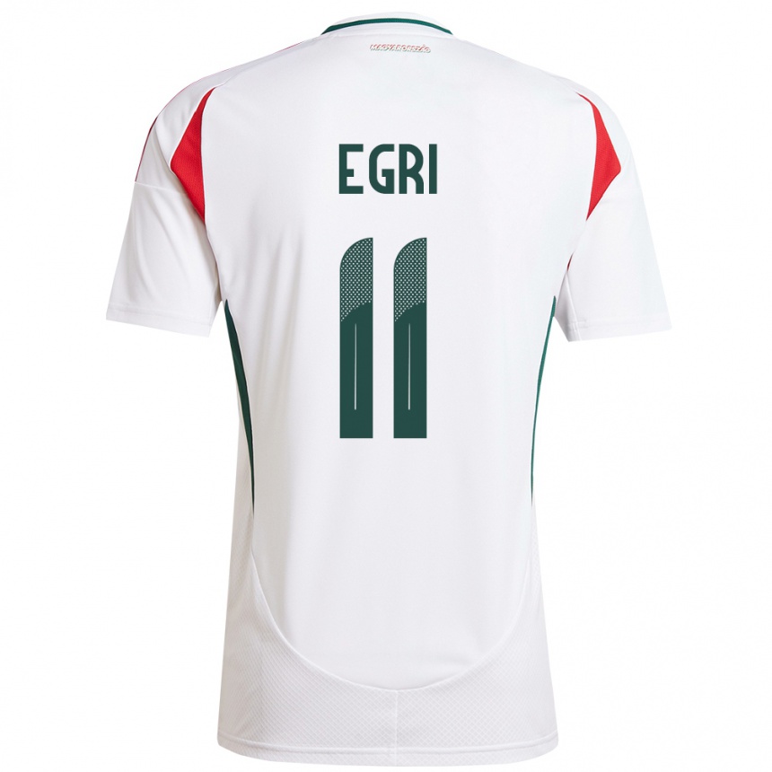 Niño Fútbol Camiseta Hungría Imre Egri #11 Blanco 2ª Equipación 24-26