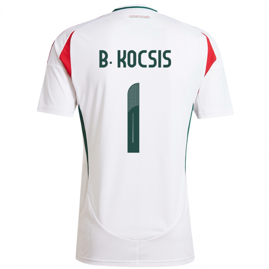 Niño Fútbol Camiseta Hungría Botond Kocsis #1 Blanco 2ª Equipación 24-26