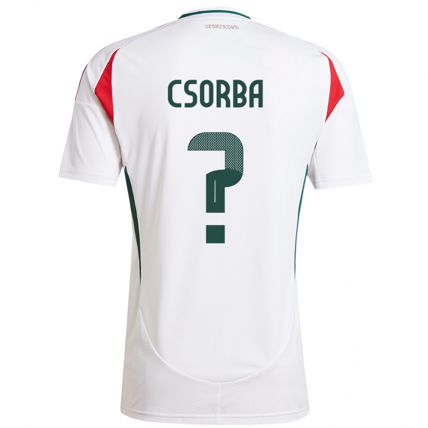 Niño Fútbol Camiseta Hungría Noel Csorba #0 Blanco 2ª Equipación 24-26