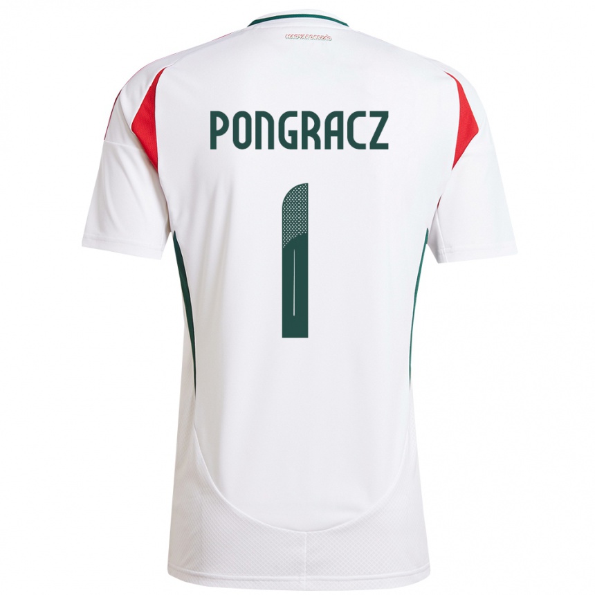 Niño Fútbol Camiseta Hungría Agness Pongracz #1 Blanco 2ª Equipación 24-26