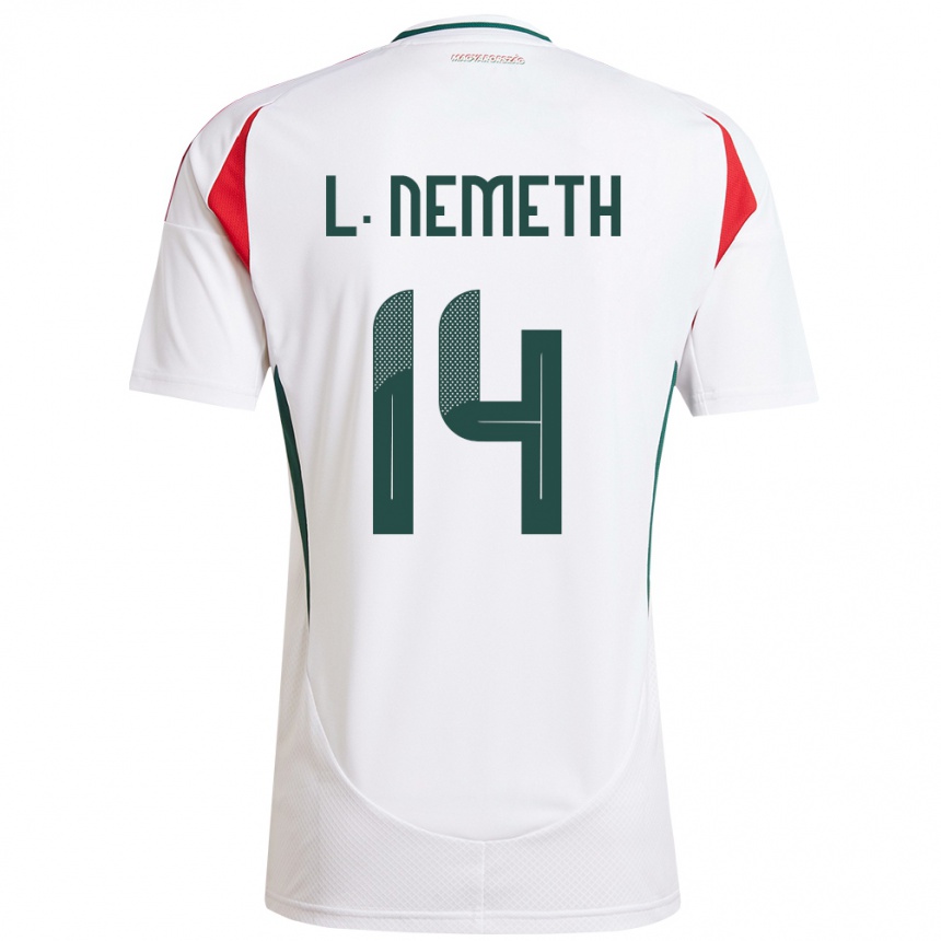 Niño Fútbol Camiseta Hungría Loretta Németh #14 Blanco 2ª Equipación 24-26