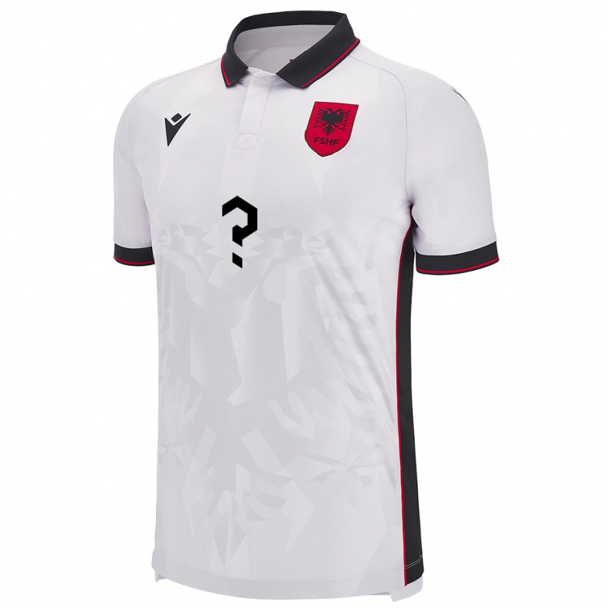 Niño Fútbol Camiseta Albania Amer Kthupi #0 Blanco 2ª Equipación 24-26