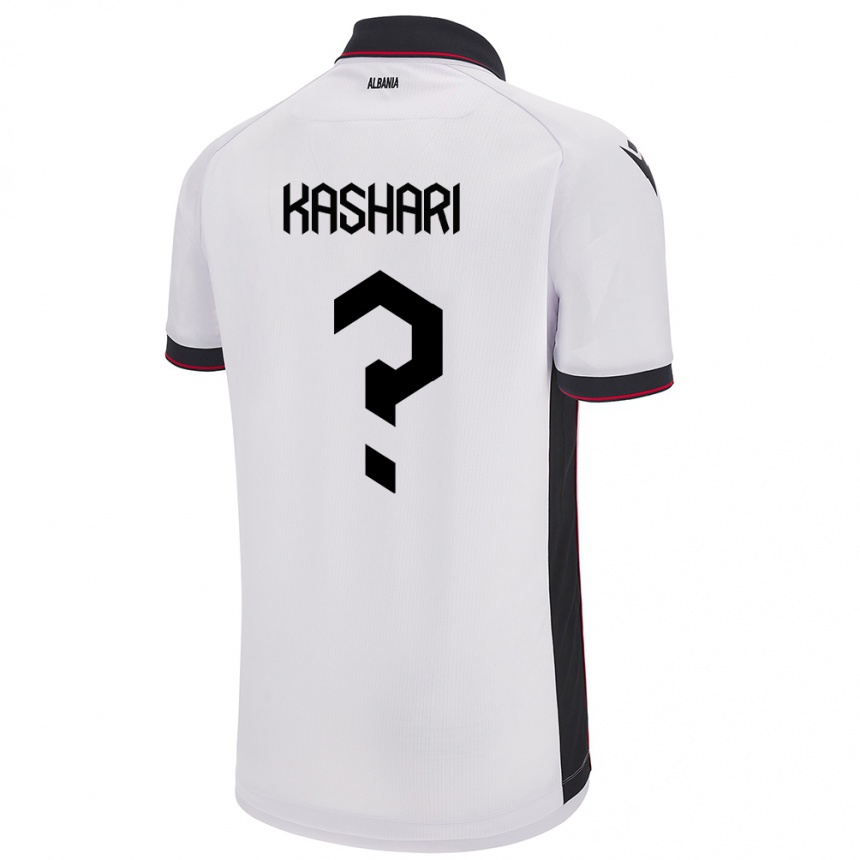 Niño Fútbol Camiseta Albania Klaus Kashari #0 Blanco 2ª Equipación 24-26