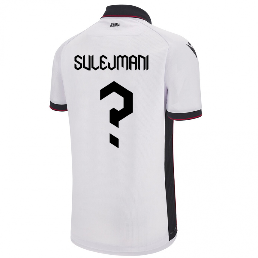 Niño Fútbol Camiseta Albania Muhadin Sulejmani #0 Blanco 2ª Equipación 24-26