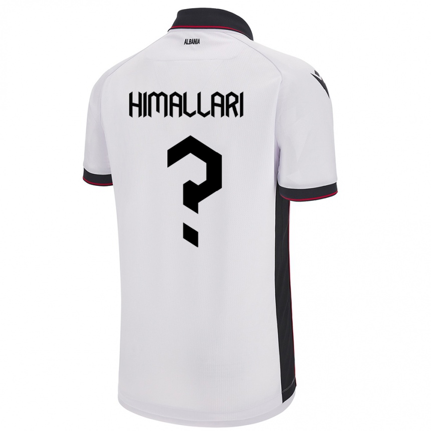 Niño Fútbol Camiseta Albania Elson Himallari #0 Blanco 2ª Equipación 24-26