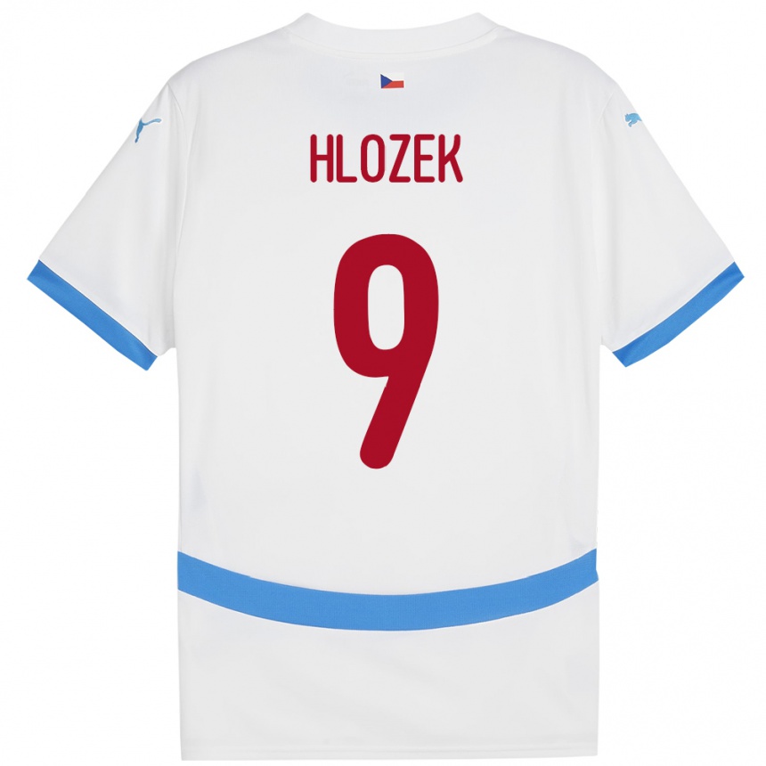 Niño Fútbol Camiseta Chequia Adam Hlozek #9 Blanco 2ª Equipación 24-26