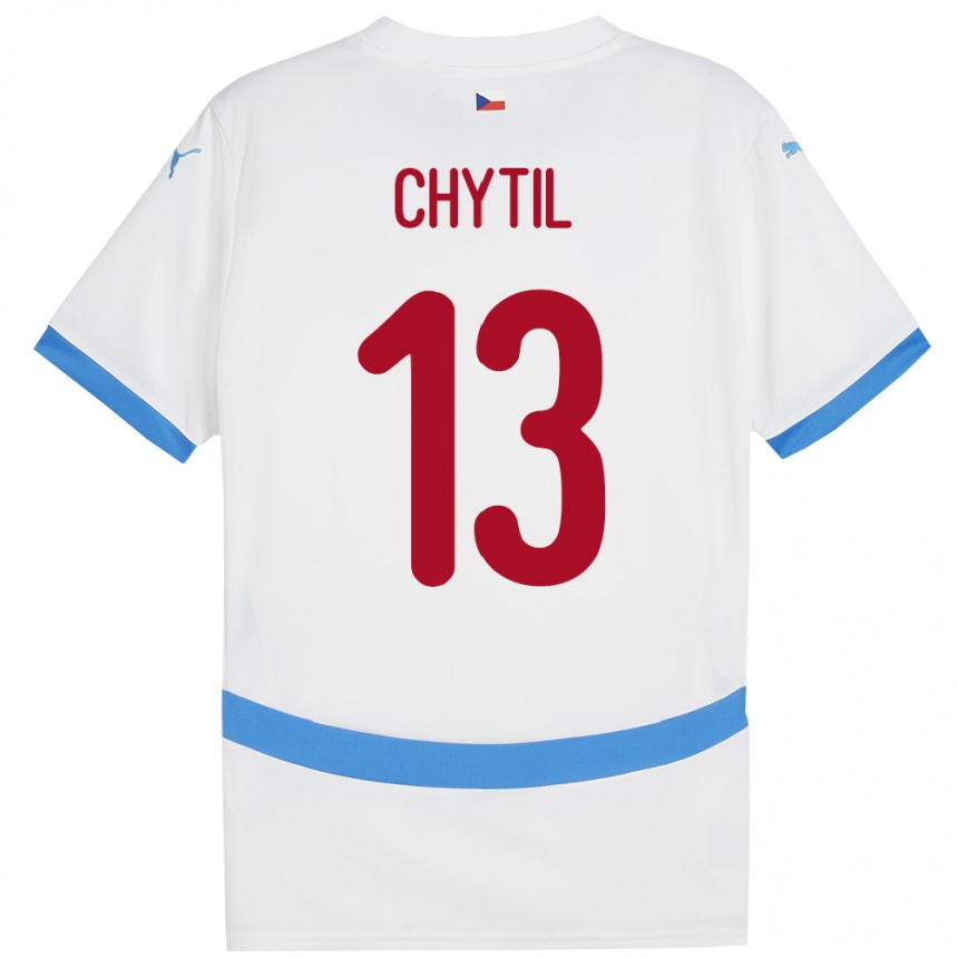 Niño Fútbol Camiseta Chequia Mojmir Chytil #13 Blanco 2ª Equipación 24-26