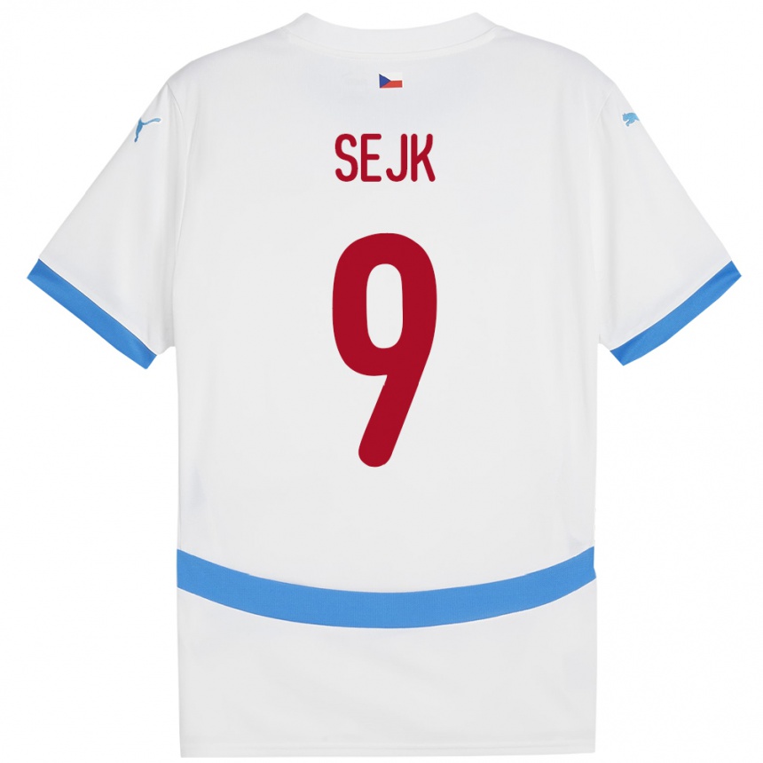 Niño Fútbol Camiseta Chequia Vaclav Sejk #9 Blanco 2ª Equipación 24-26