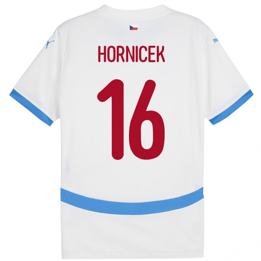 Niño Fútbol Camiseta Chequia Lukas Hornicek #16 Blanco 2ª Equipación 24-26