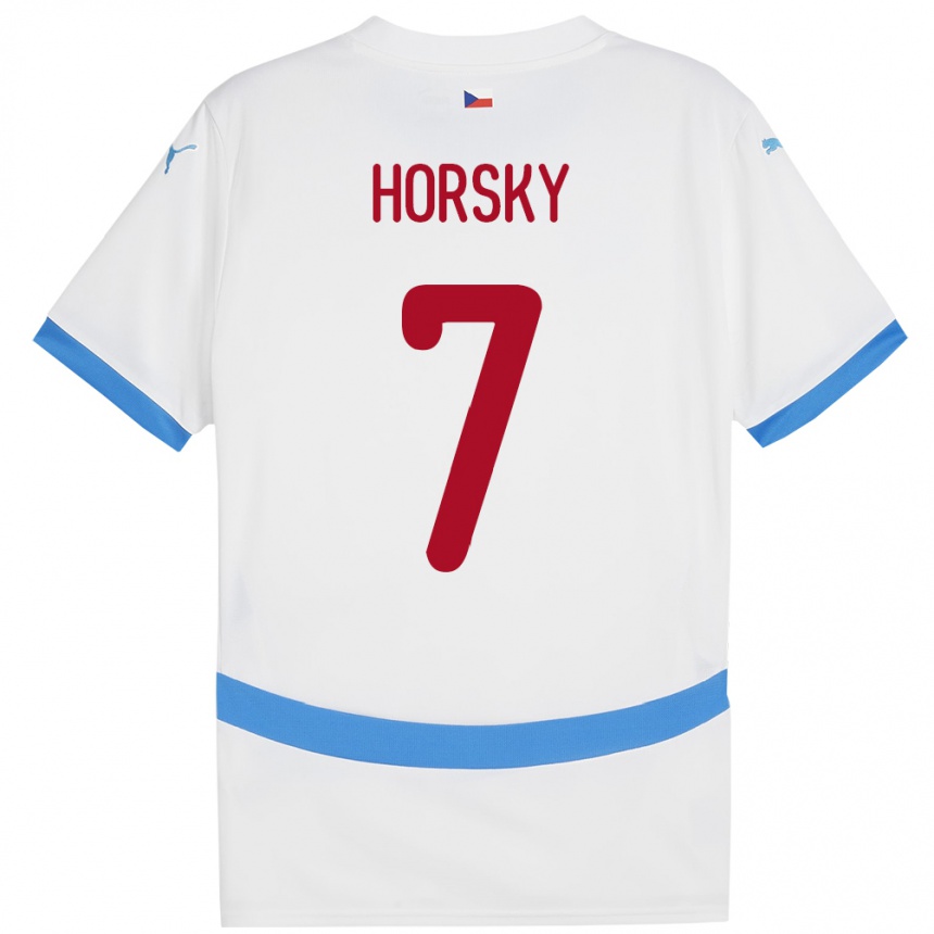 Niño Fútbol Camiseta Chequia Filip Horsky #7 Blanco 2ª Equipación 24-26