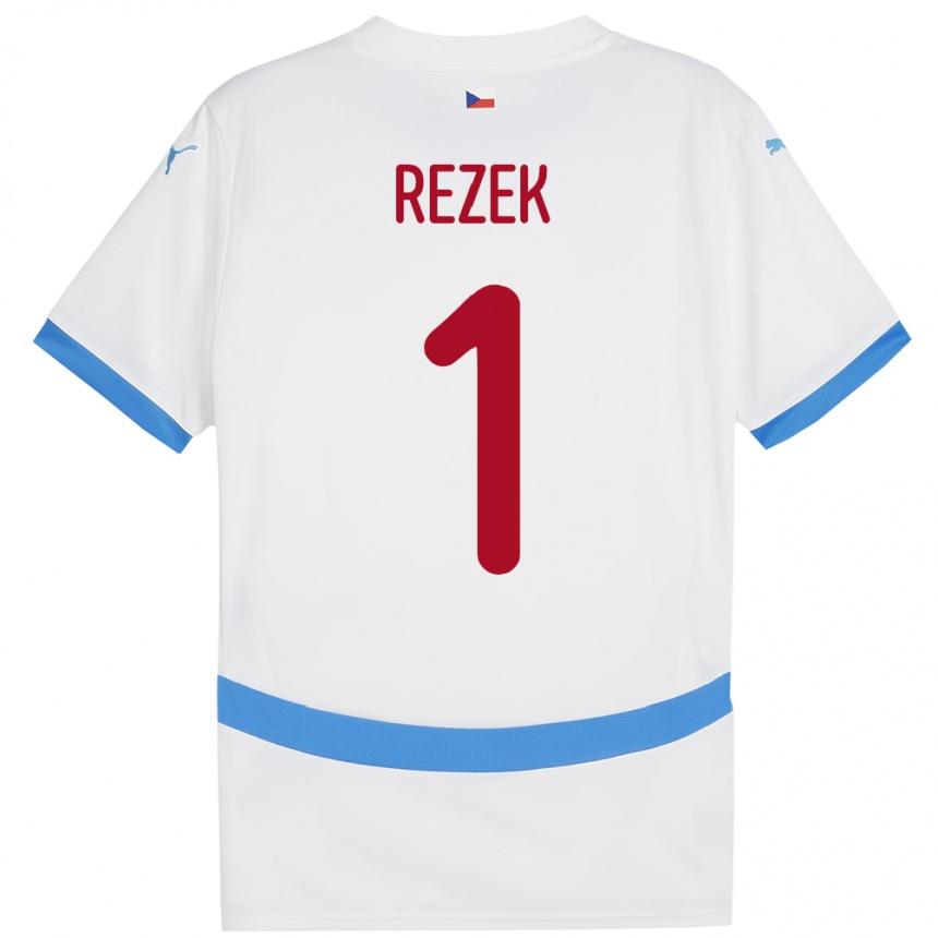 Niño Fútbol Camiseta Chequia Adam Rezek #1 Blanco 2ª Equipación 24-26