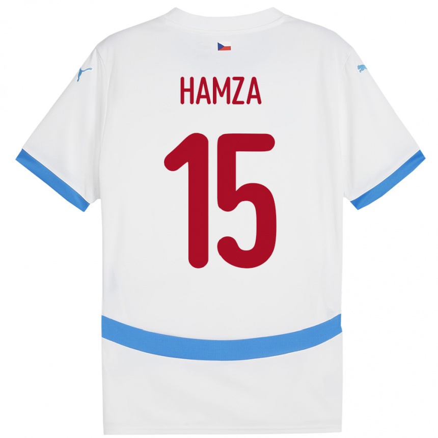 Niño Fútbol Camiseta Chequia Jiri Hamza #15 Blanco 2ª Equipación 24-26