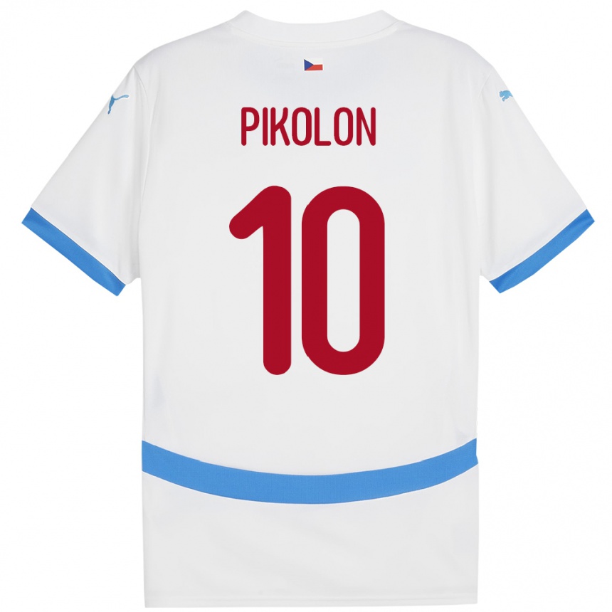 Niño Fútbol Camiseta Chequia Samuel Pikolon #10 Blanco 2ª Equipación 24-26