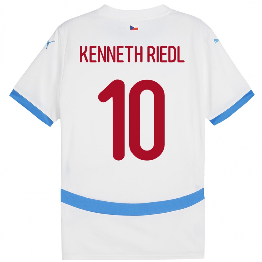 Niño Fútbol Camiseta Chequia Victor Kenneth Riedl #10 Blanco 2ª Equipación 24-26