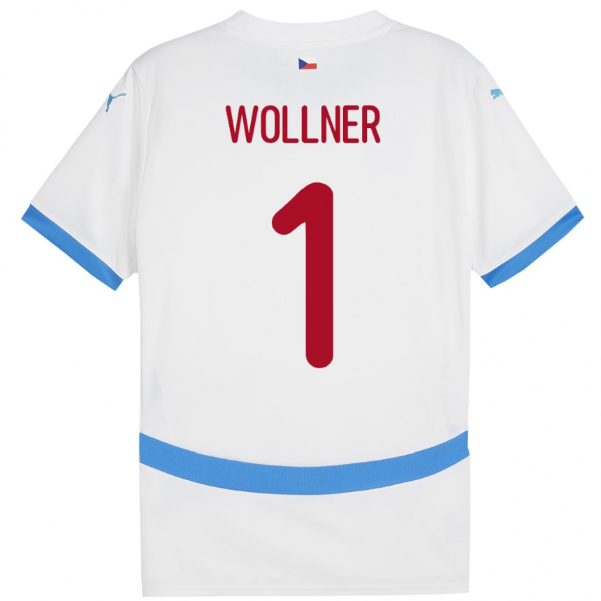 Niño Fútbol Camiseta Chequia Vojtech Wollner #1 Blanco 2ª Equipación 24-26